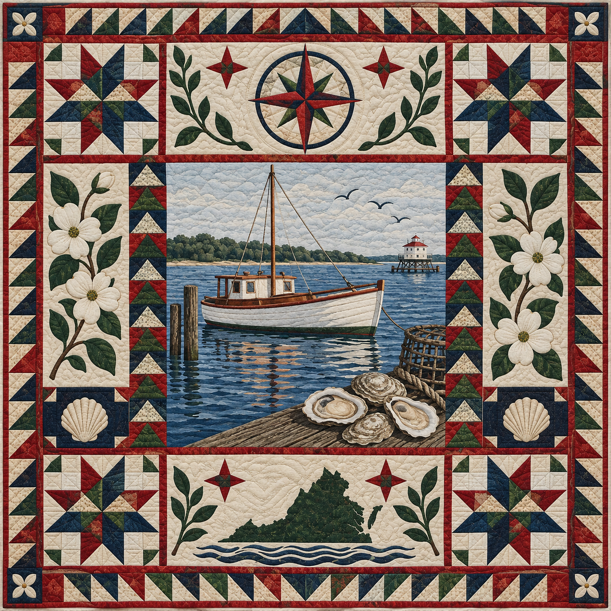 Virginia Chesapeake Craft TD181026327 Quilt Blanket