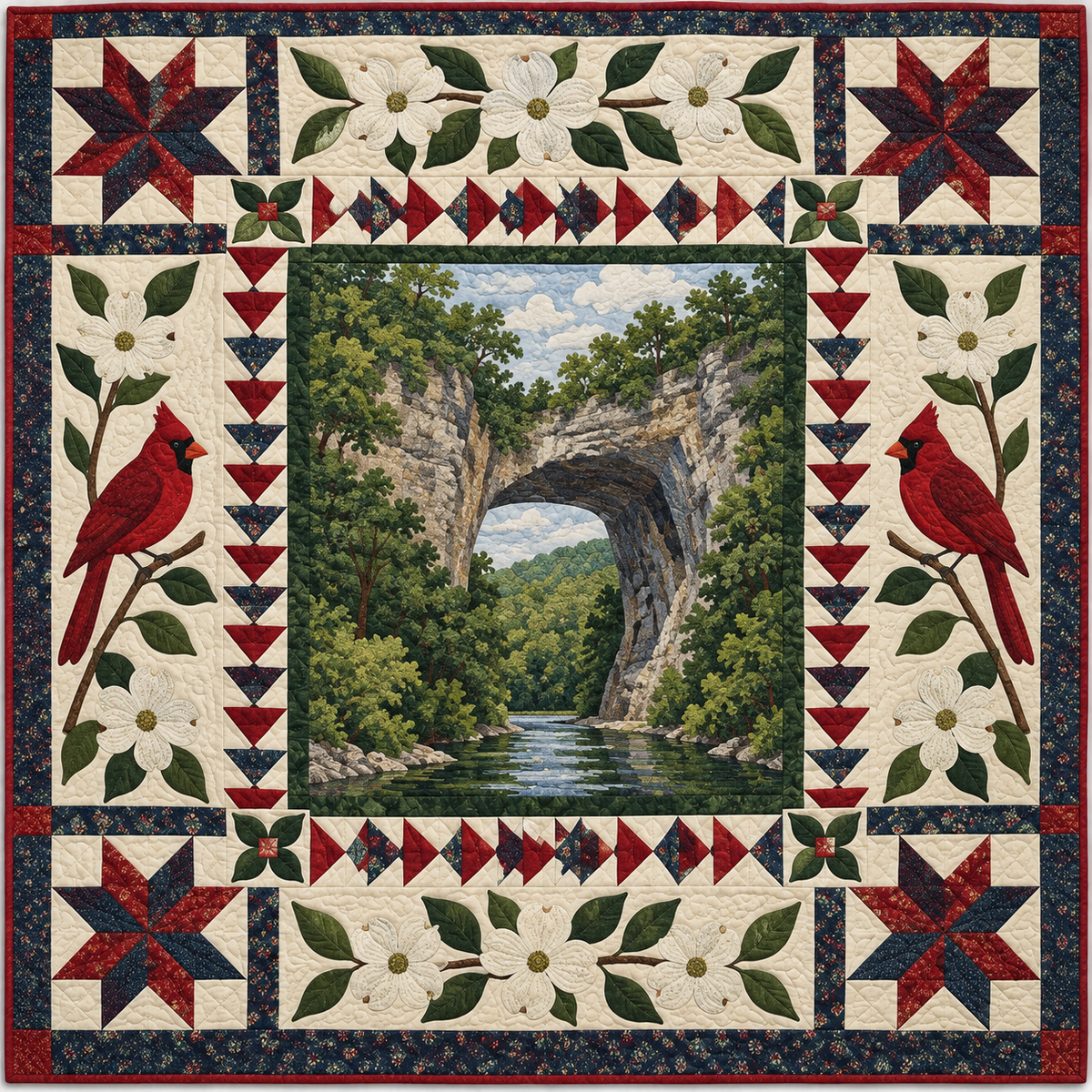 Virginia Natural Bridge Wonder TD181026328 Quilt Blanket