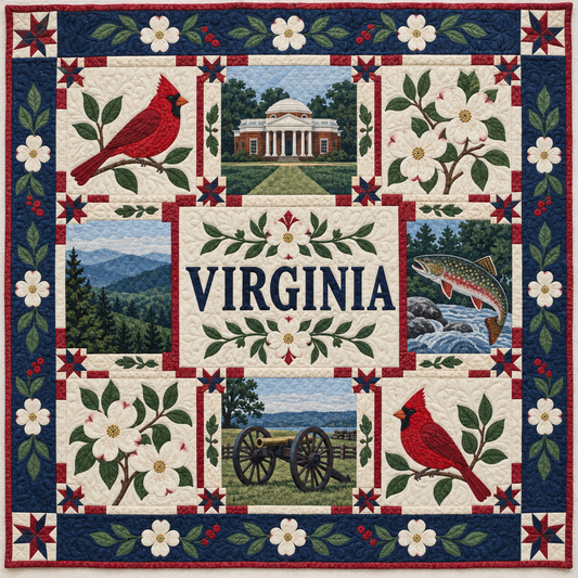 Virginia Old Dominion Heirloom TD181026329 Quilt Blanket