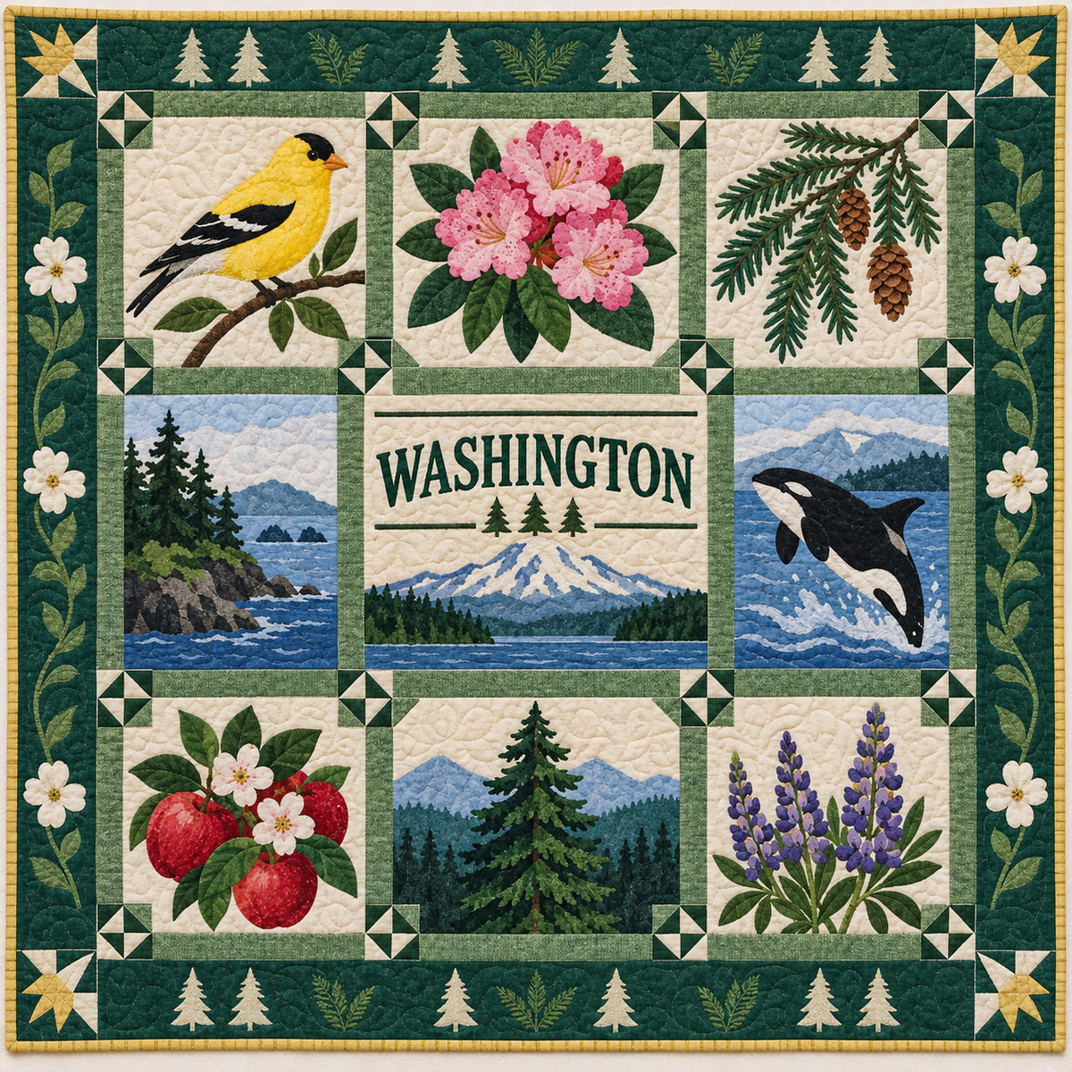 Washington Evergreen State Home TD181026331 Quilt Blanket