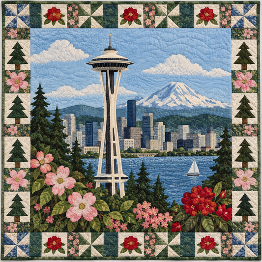 Washington Seattle Skyline TD181026335 Quilt Blanket