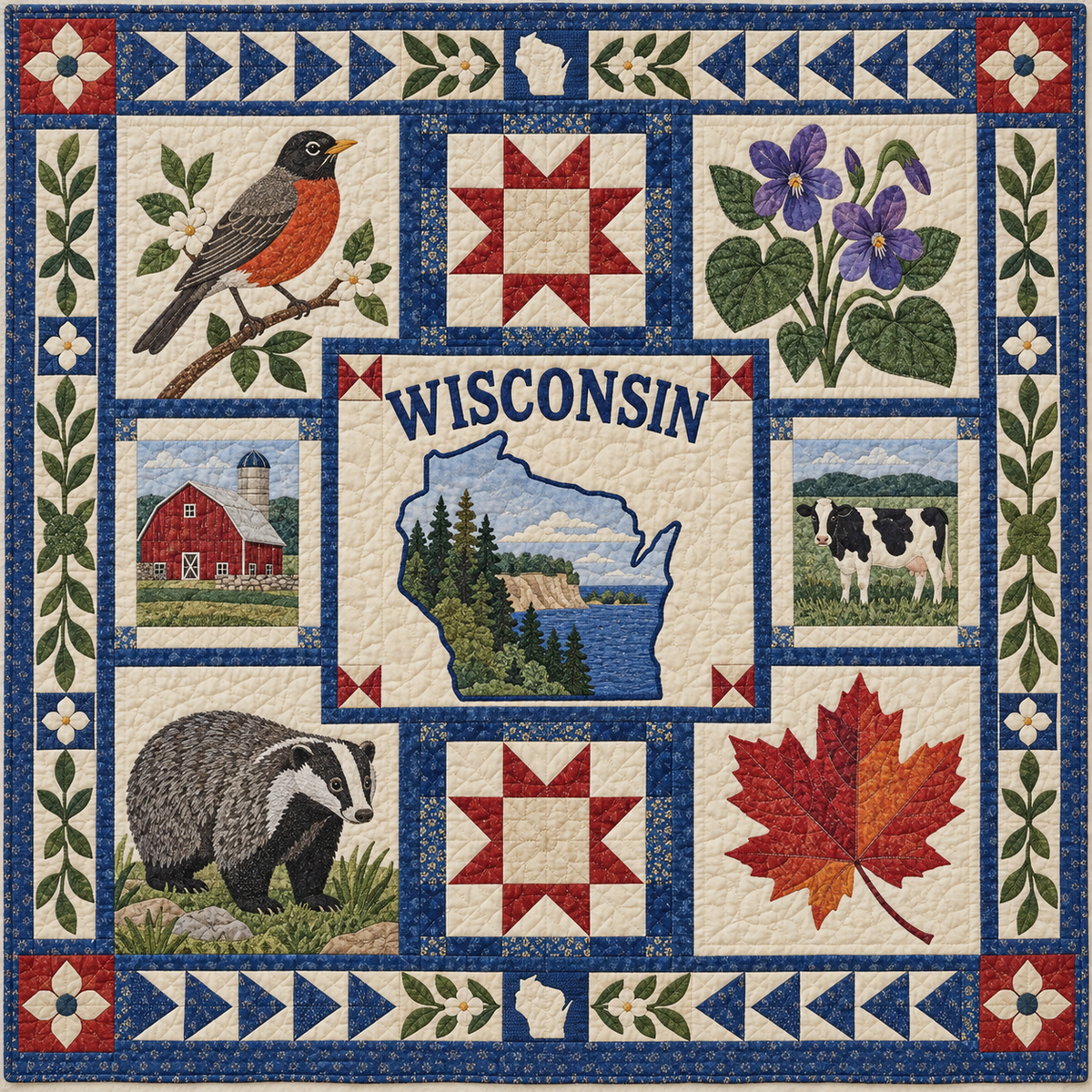 Wisconsin Badger State Pride TD181026341 Quilt Blanket