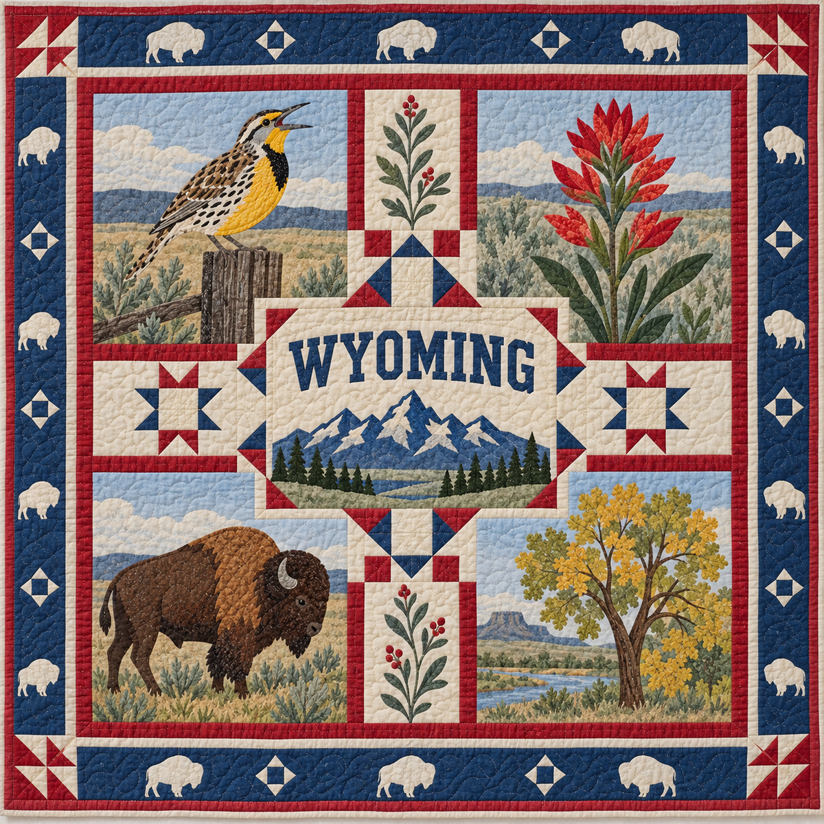 Wyoming Equality State Home TD181026346 Quilt Blanket
