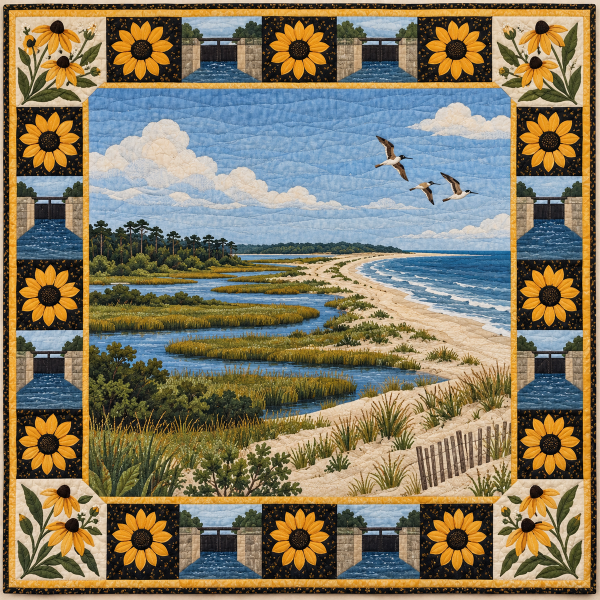 Maryland Chesapeake Susan quilt blanket