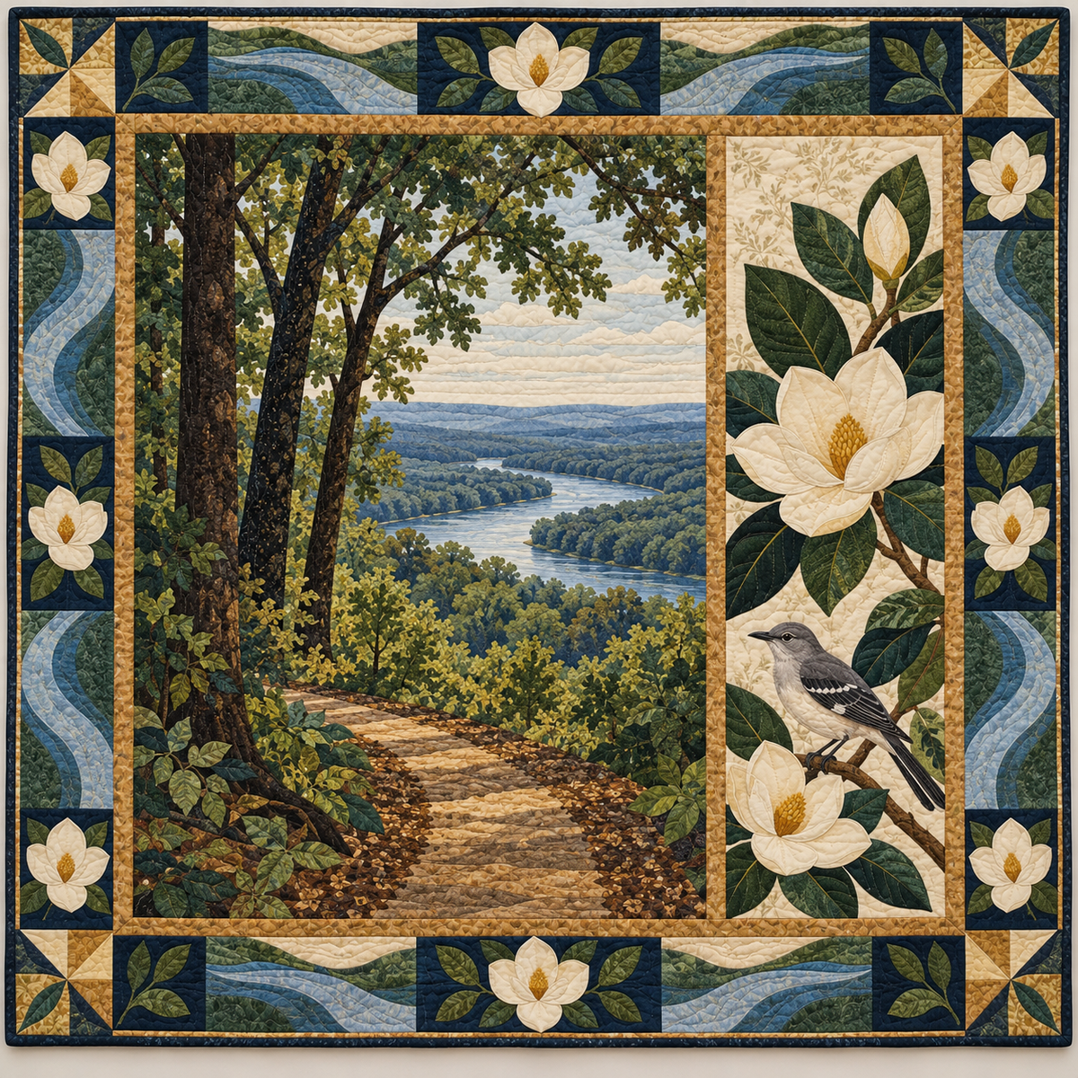 Mississippi Trace of Home quilt blanket