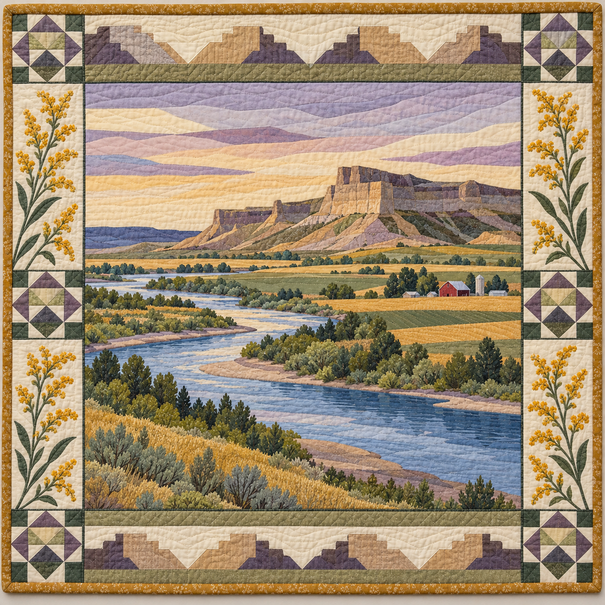 Nebraska Platte Passage quilt blanket
