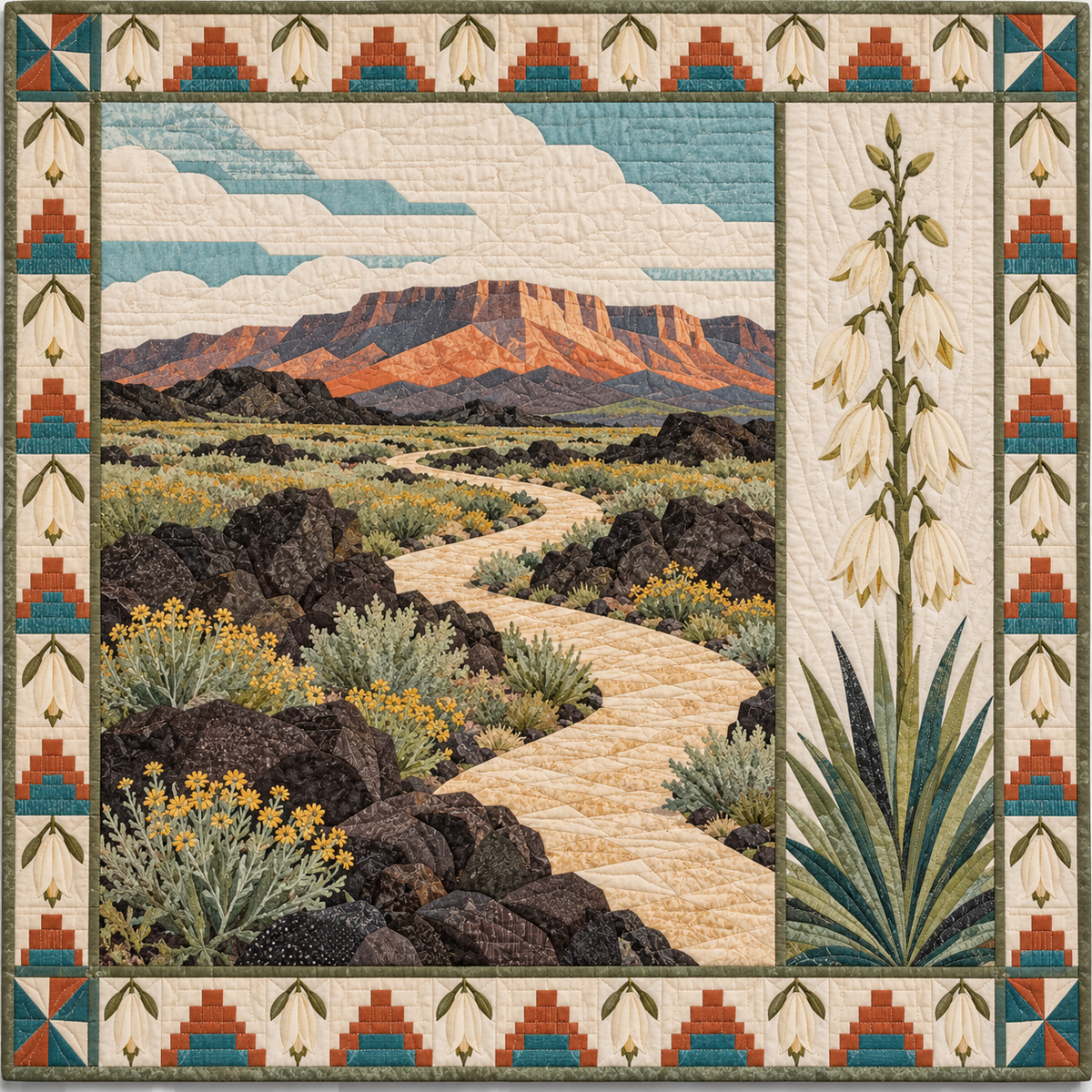 New Mexico Enchanted Pathways quilt blanket