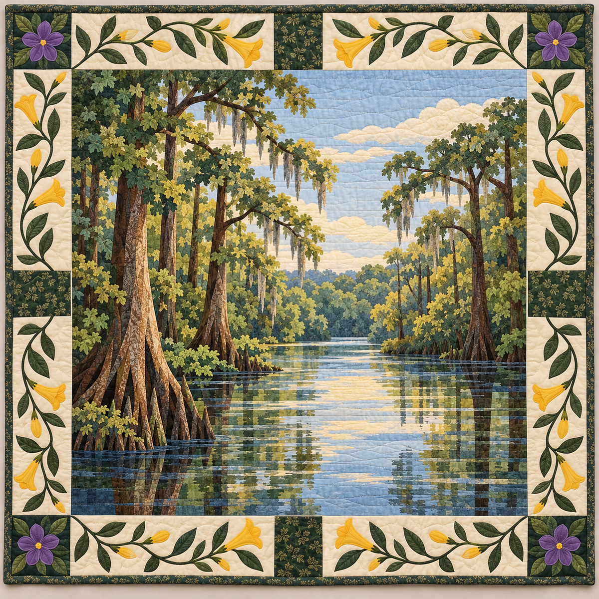 South Carolina Jessamine Lowland Light quilt blanket