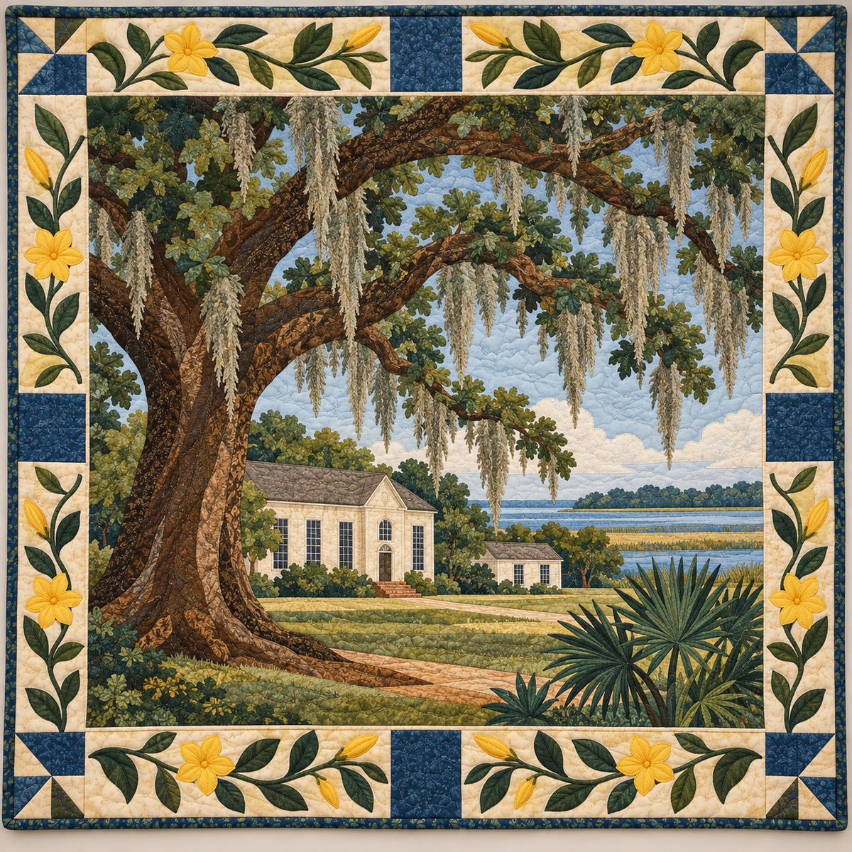 South Carolina St. Helena Live Oak quilt blanket