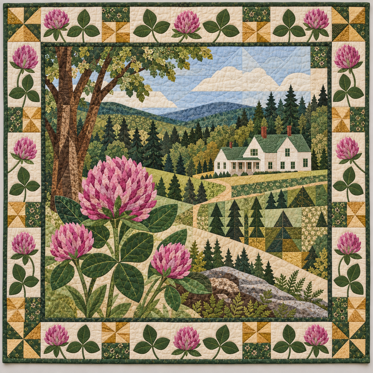 Vermont Woodland Stewardship quilt blanket