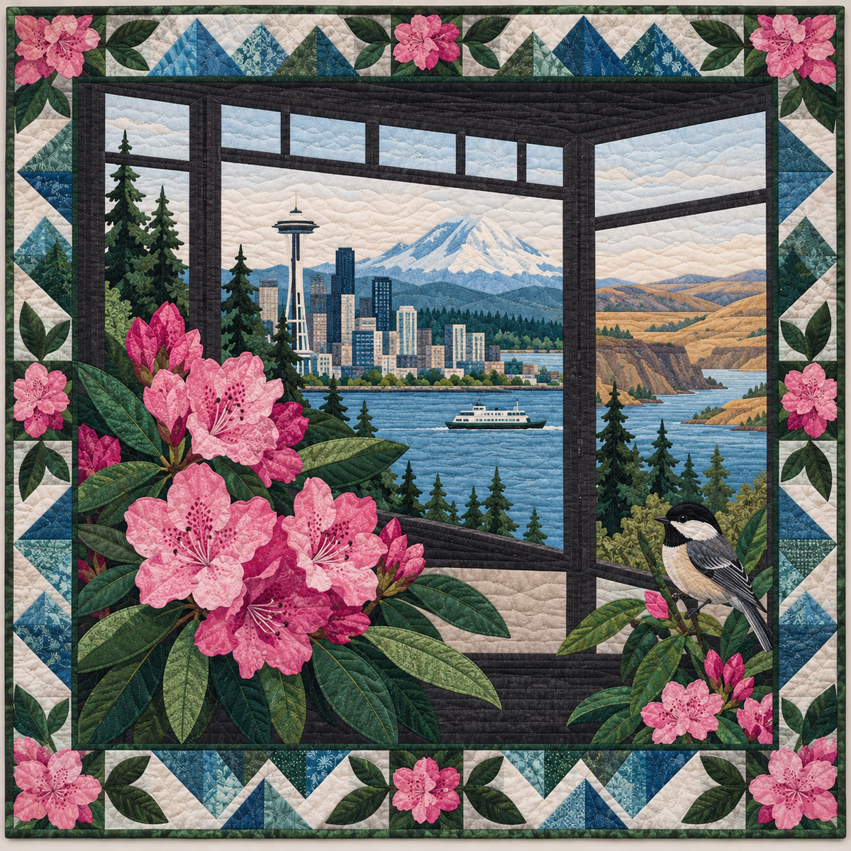 Washington Community Windows quilt blanket
