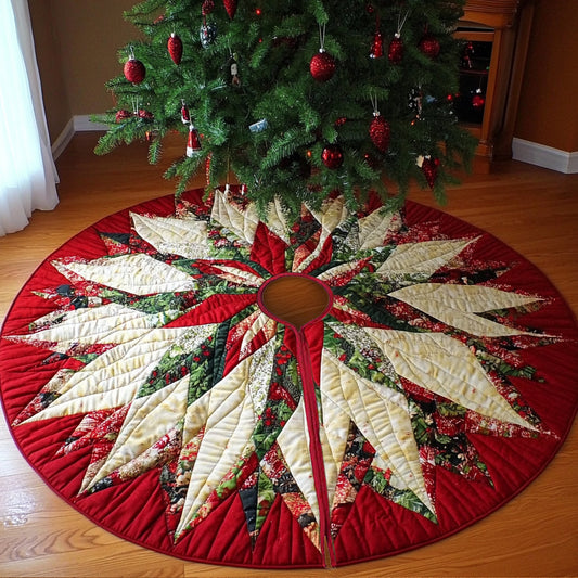 Christmas Poinsettia TL040924442 Quilted Tree Skirt