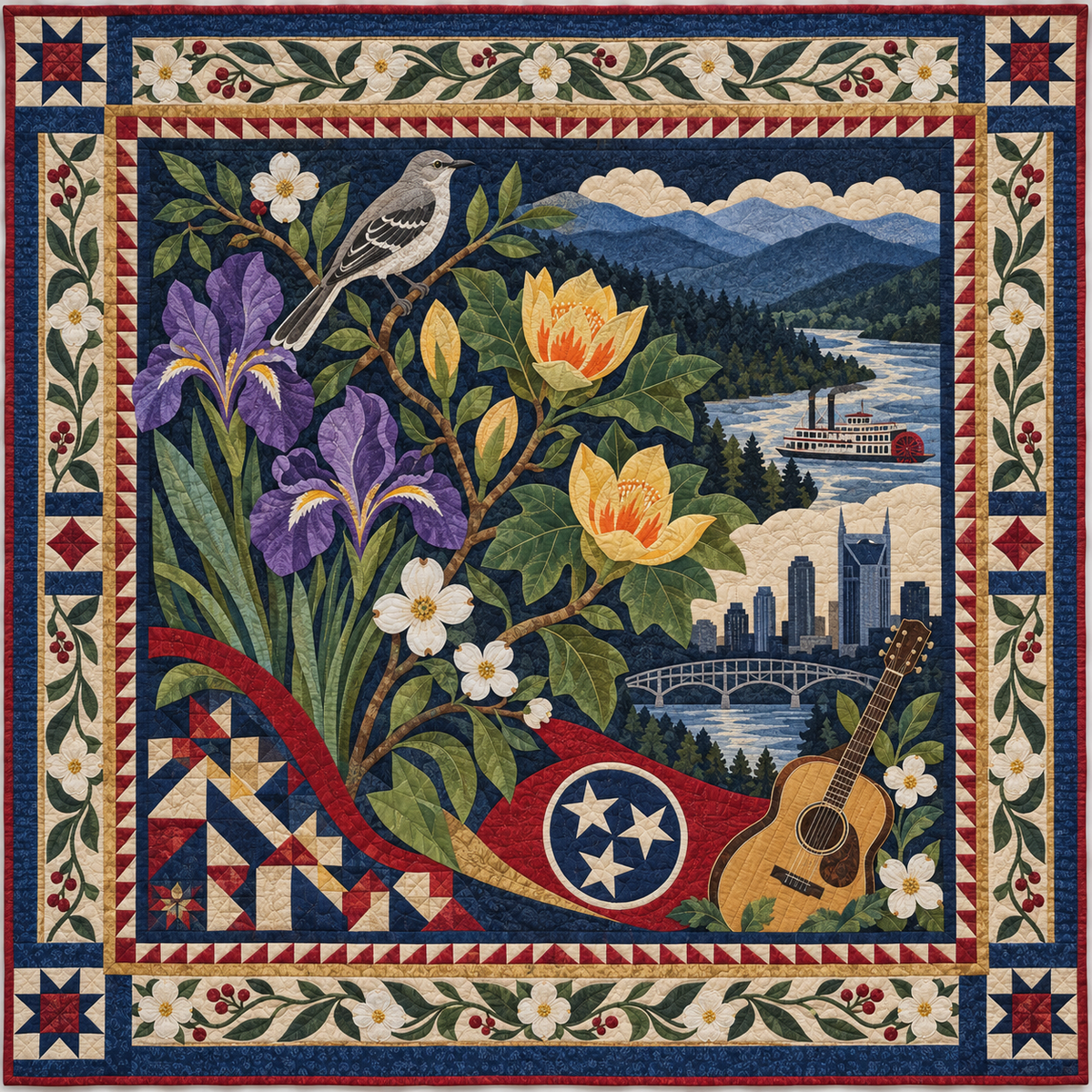 Tennessee Botanical Heritage TD181026812 Quilt Blanket