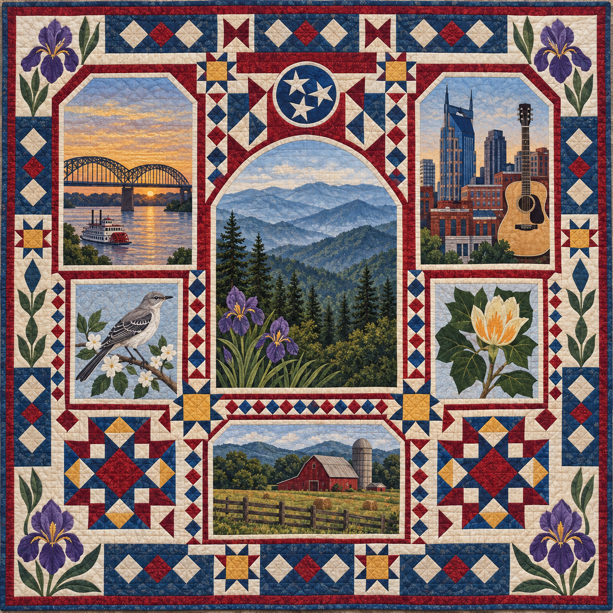 Tennessee Landmark Windows TD181026813 Quilt Blanket