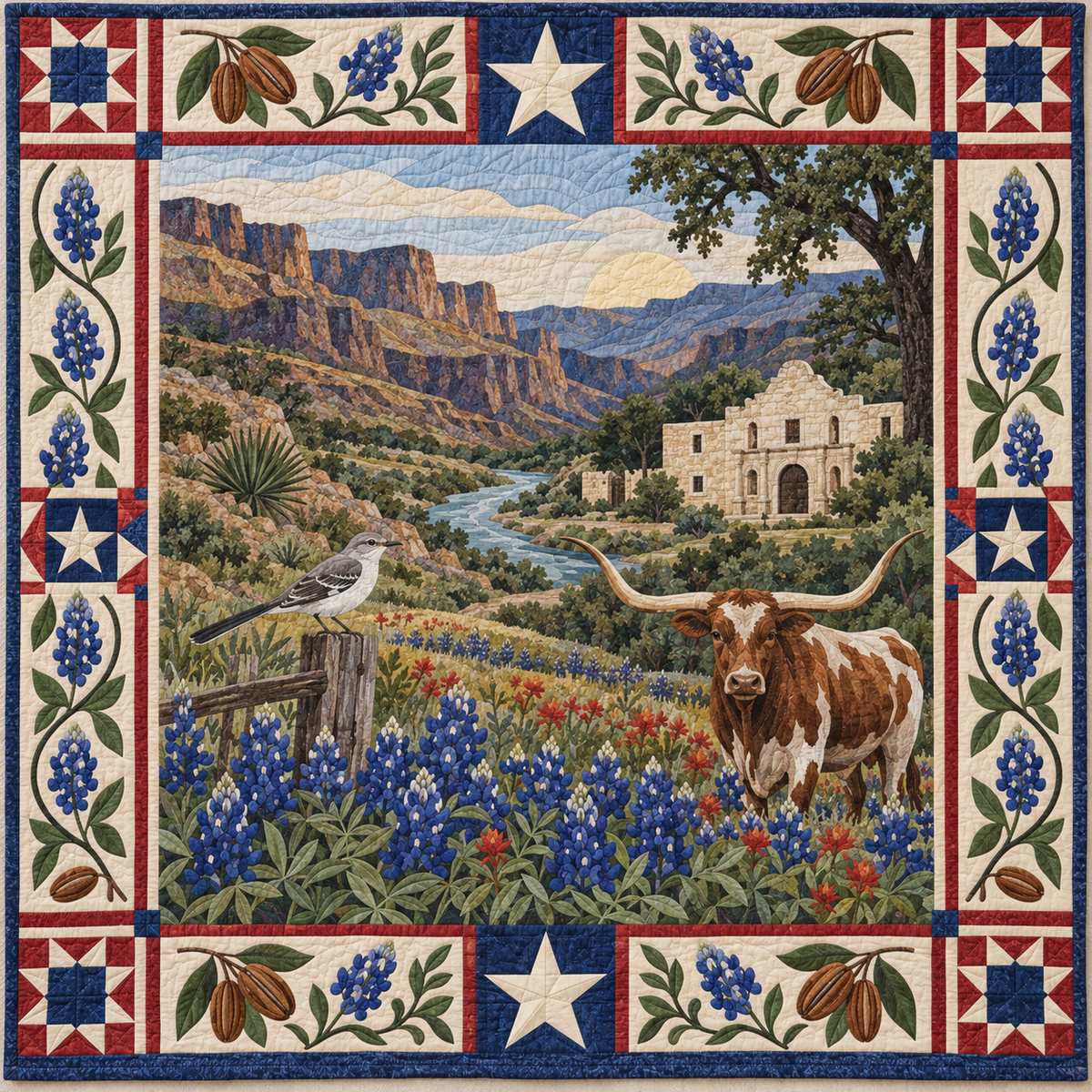 Texas Landscape Tapestry TD181026821 Quilt Blanket