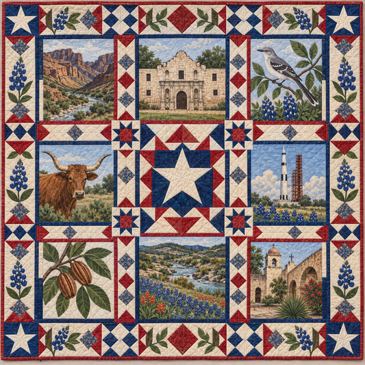 Texas Landmark Windows TD181026823 Quilt Blanket