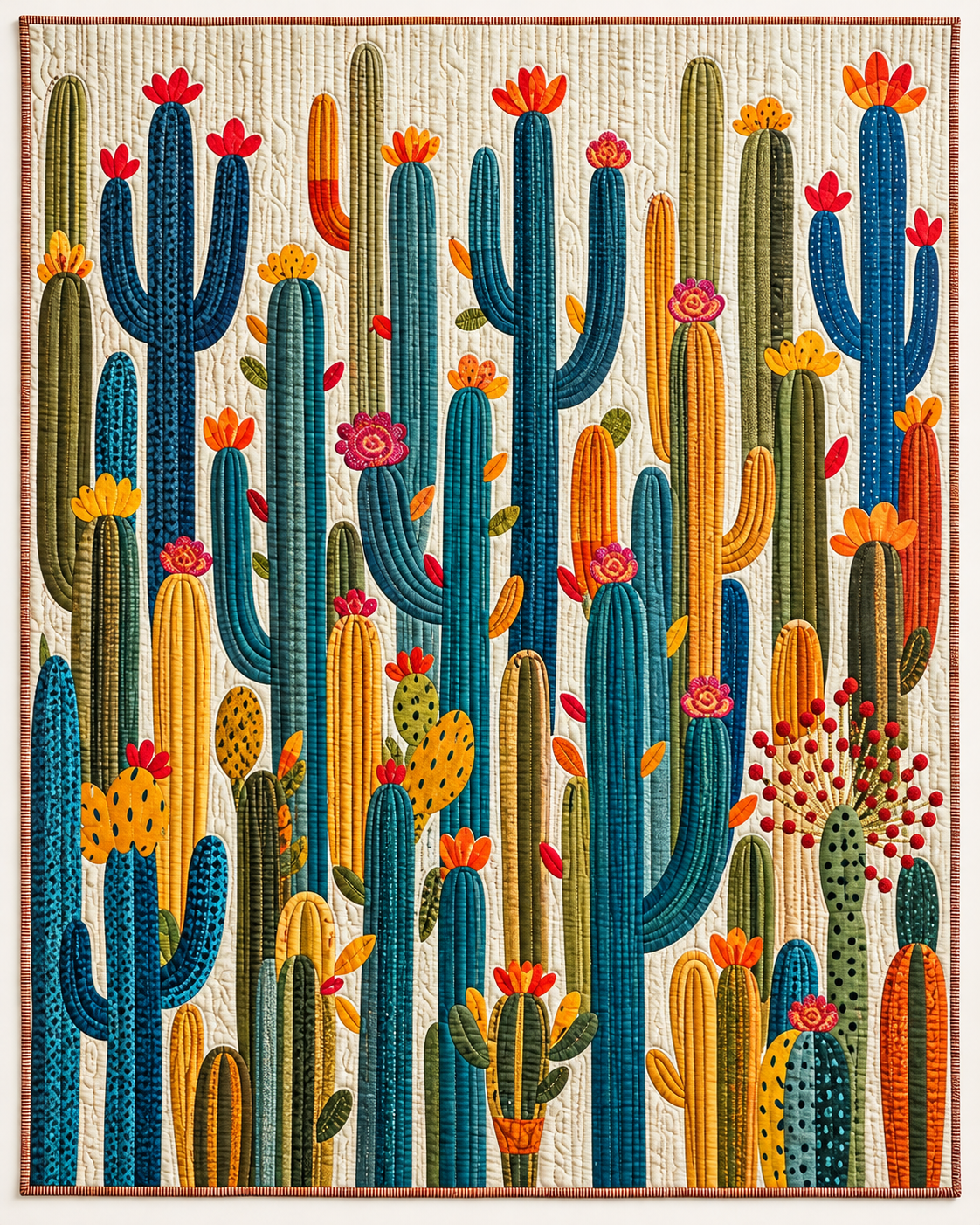 Tall Desert Cacti TD101026508 Quilt Blanket