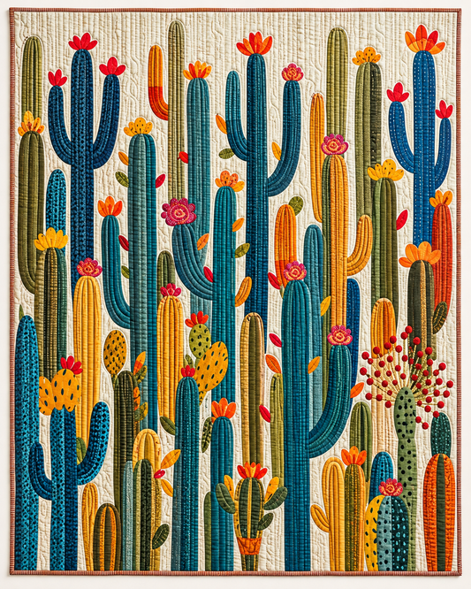 Tall Desert Cacti TD101026508 Quilt Blanket