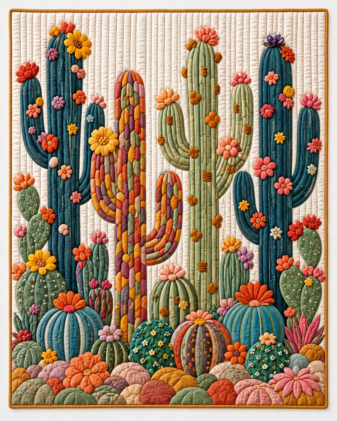 Textured Cactus Garden TD101026511 Quilt Blanket