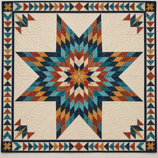 Turquoise Ember Native American Star TD101026033 Quilt Blanket