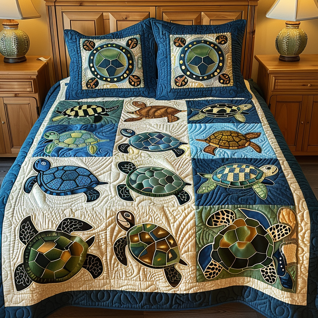 Turtle TAI041124271 Quilt Bedding Set