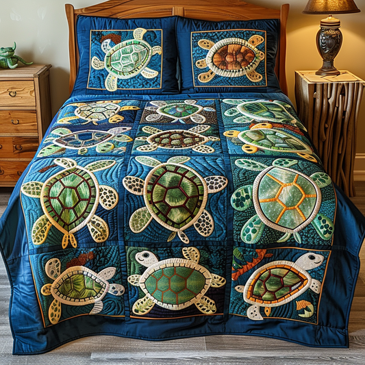 Turtle TAI041124274 Quilt Bedding Set