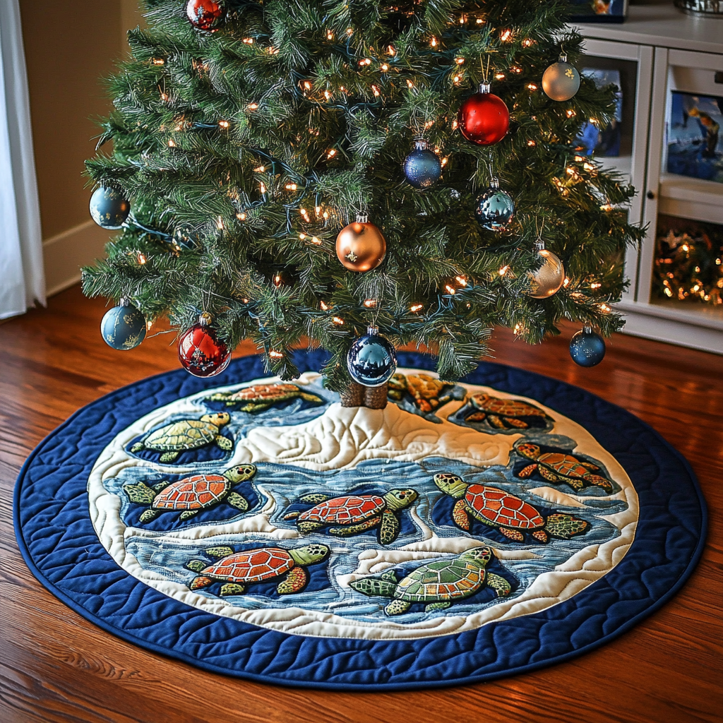 Turtle TAI041124472 Quilted Tree Skirt