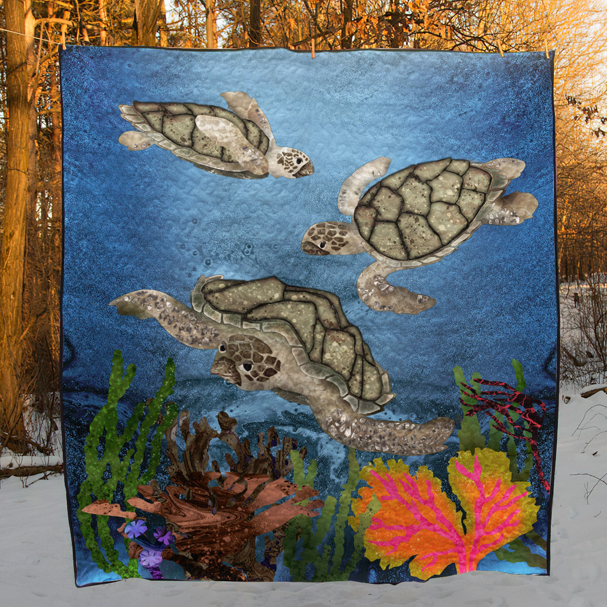 Turtle CLA260681 Art Quilt