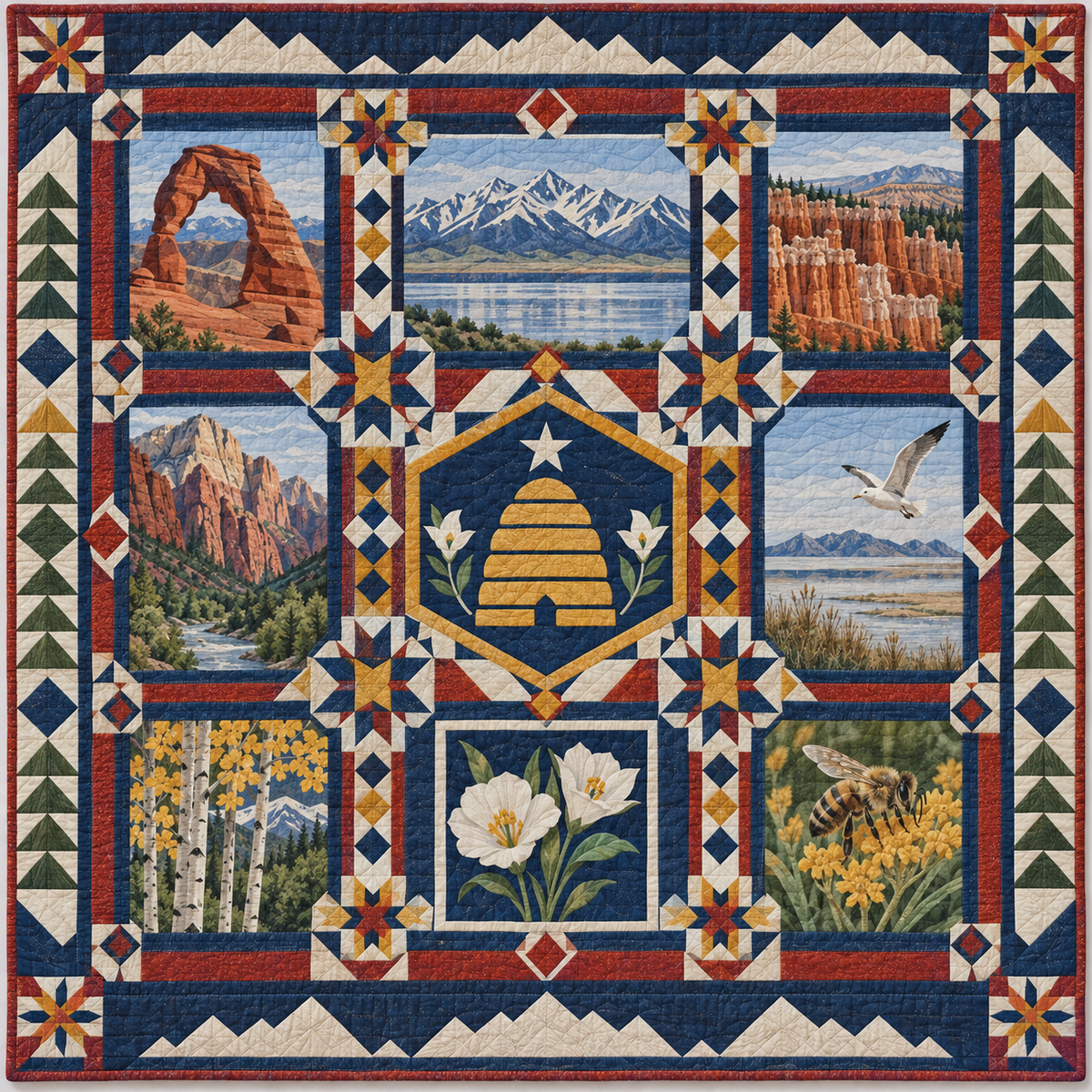 Utah Landmark Windows TD181026833 Quilt Blanket