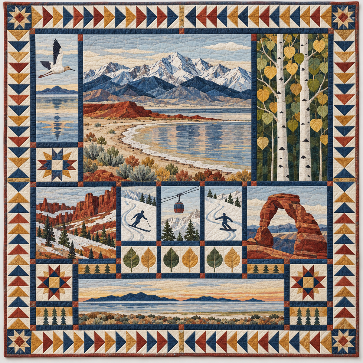 Utah Salt Lake Mountain Passage TD1410261132 Quilt Blanket