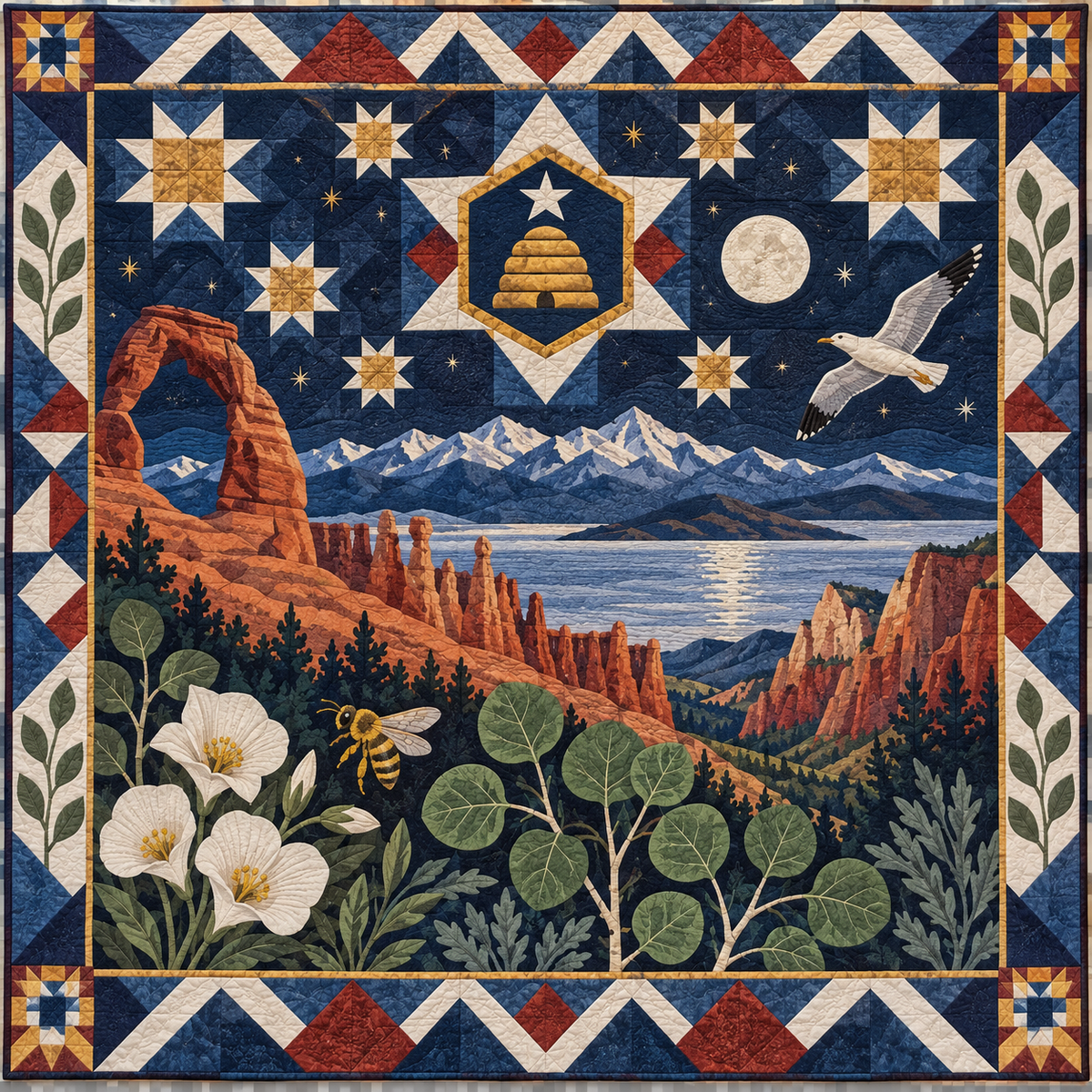 Utah Night Garden TD181026835 Quilt Blanket