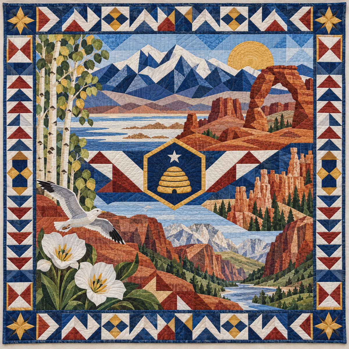 Utah Mosaic Horizons TD181026839 Quilt Blanket