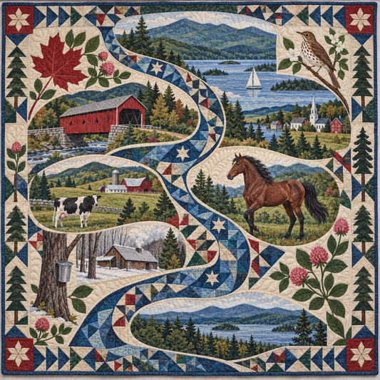 Vermont River Of Stories TD181026854 Quilt Blanket