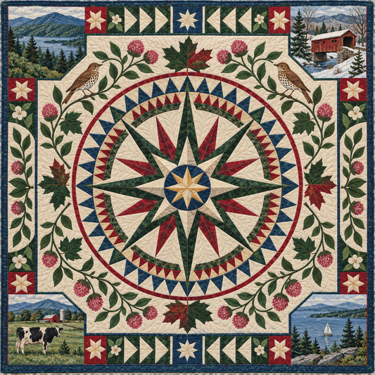 Vermont Radiant Compass TD181026857 Quilt Blanket