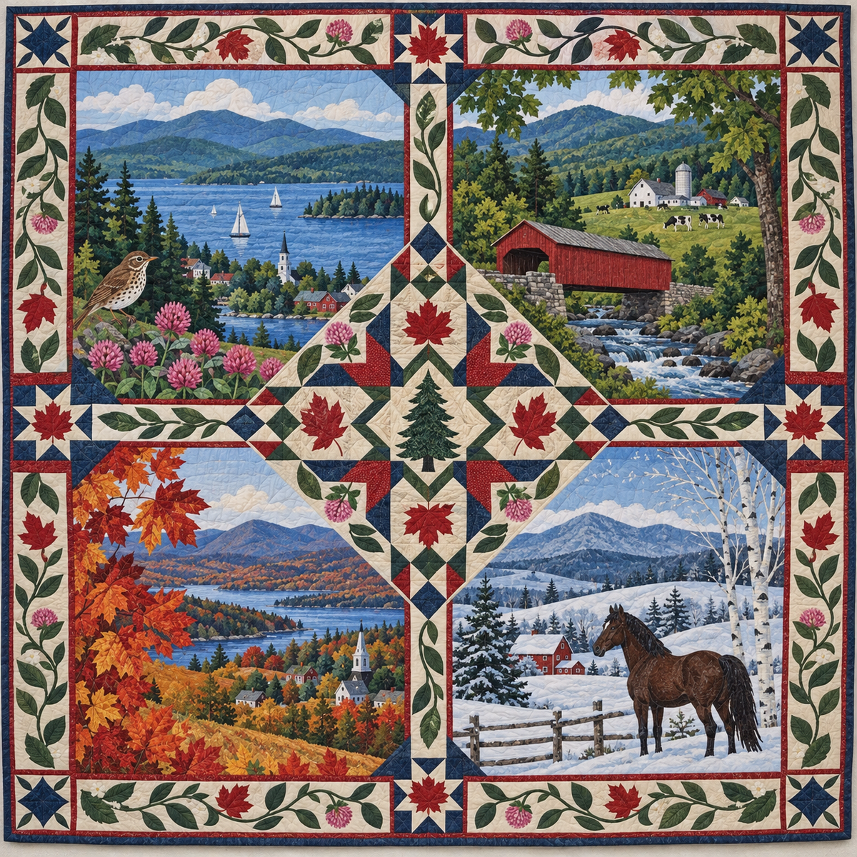 Vermont Four Seasons TD181026858 Quilt Blanket
