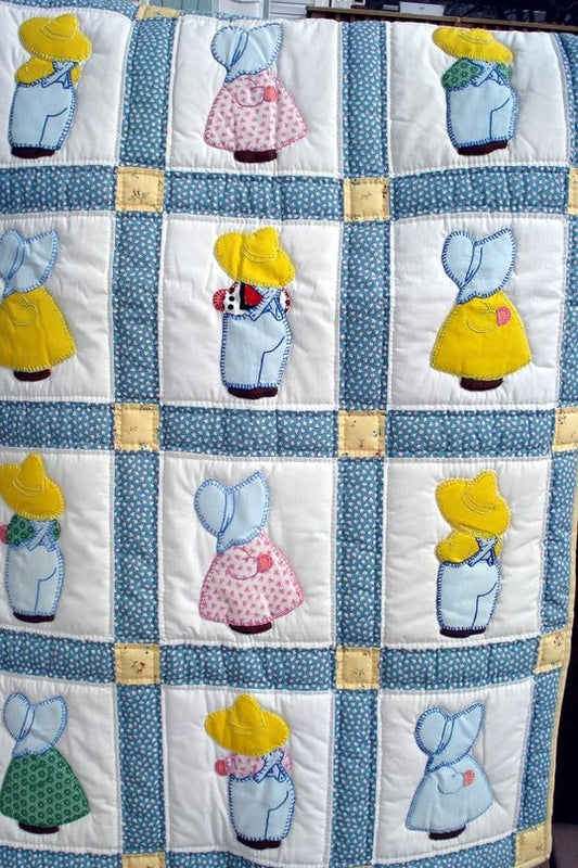 Vintage Sunbonnet Sue CLA1410600Q Quilt Blanket