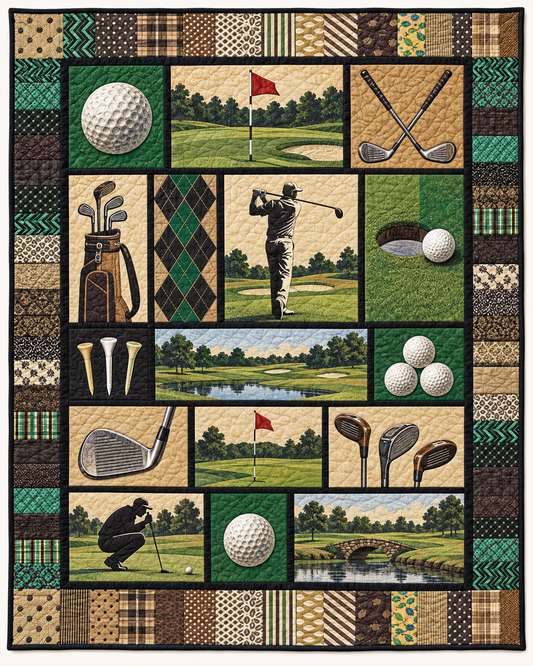 Vintage Golf Album TD101026531 Quilt Blanket