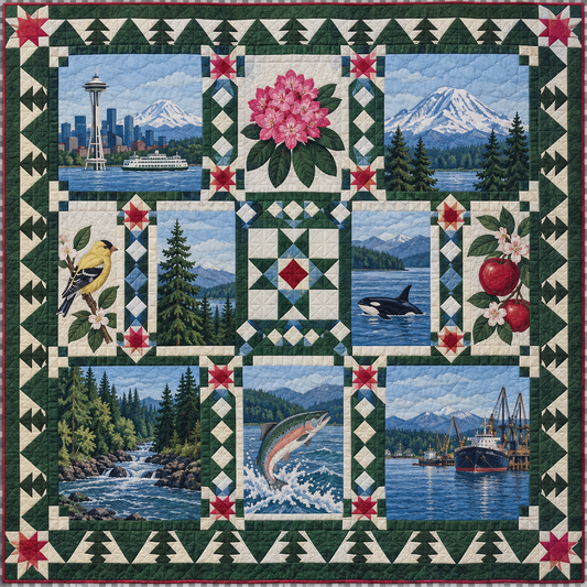 Washington Landmark Windows TD181026863 Quilt Blanket