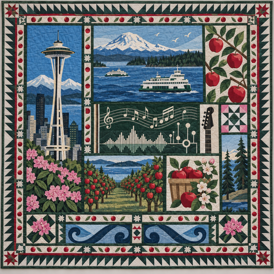 Washington Sound City Orchard TD1410261141 Quilt Blanket