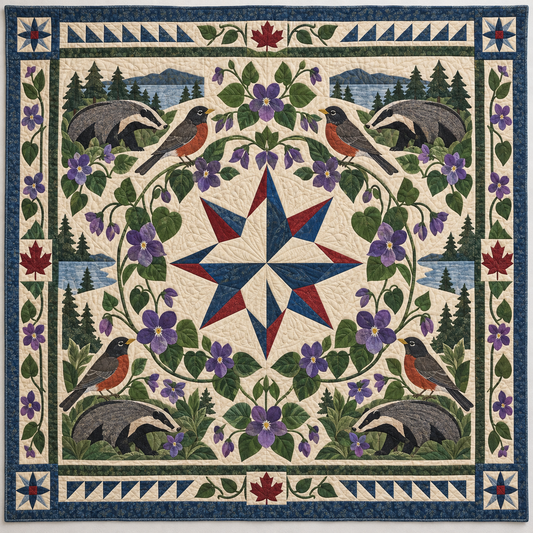 Wisconsin Violet Forward Star TD1410261143 Quilt Blanket
