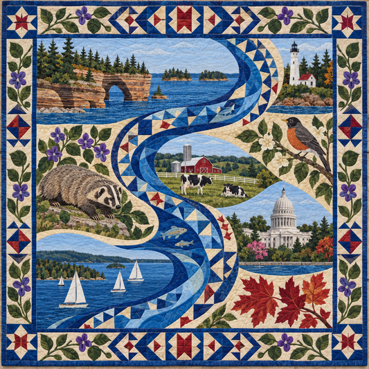 Wisconsin River Of Stories TD181026874 Quilt Blanket