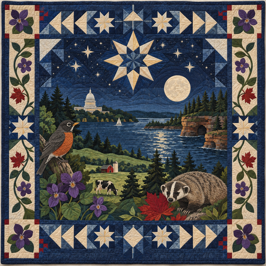 Wisconsin Night Garden TD181026875 Quilt Blanket