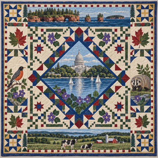 Wisconsin Celebration In Cloth TD181026880 Quilt Blanket