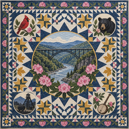 West Virginia Celebration In Cloth TD181026890 Quilt Blanket