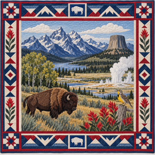 Wyoming Landscape Tapestry TD181026891 Quilt Blanket