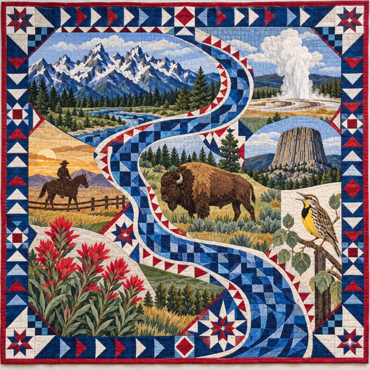 Wyoming River Of Stories TD181026894 Quilt Blanket