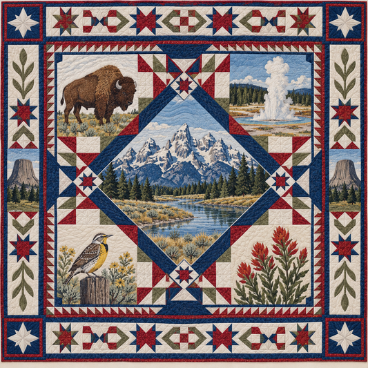 Wyoming Celebration In Cloth TD181026900 Quilt Blanket