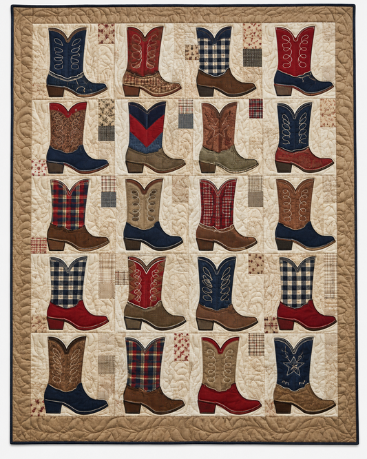 Western Boot TD101026539 Quilt Blanket