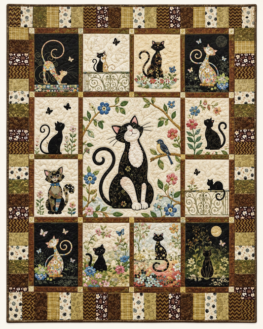 Whimsical Cat TD101026543 Quilt Blanket
