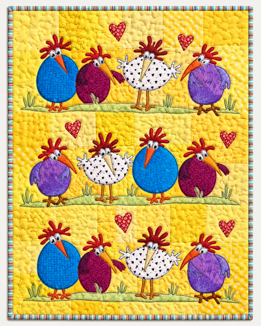 Whimsical Chicken Friends TD101026544 Quilt Blanket